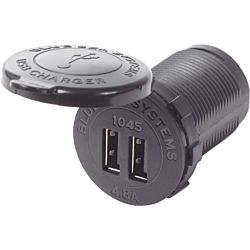 12/24V Dual USB 4.8A Chargers - Socket Mount