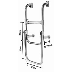 Stainless Steel Folding Boarding Ladders (AISI 316)-2 + 1 Step