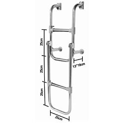 Stainless Steel Folding Boarding Ladders (AISI 316)-2 + 2 Step