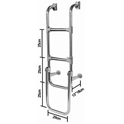 Stainless Steel Folding Boarding Ladders (AISI 316)-3 + 1 Step