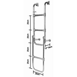 Stainless Steel Folding Boarding Ladders (AISI 316)-3 + 2 Step