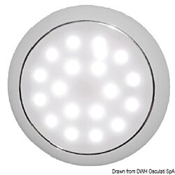Day/Night LED Ceiling Light Recessless Chromed