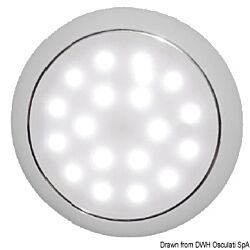 Day/Night LED Ceiling Light Recessless Chromed