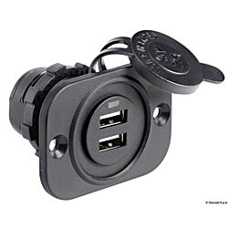 Double USB socket (Black)