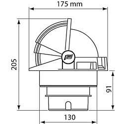 Olympic 135 Compass-No Binnacle-Black (Black Card)