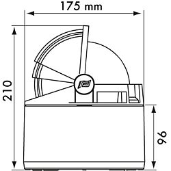 Olympic 135 Compass-White Binnacle-Black (Red Card)