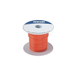Tinned Copper Wire - 250ft-Orange-16AWG (1mm²)