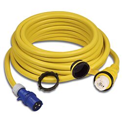 Cordset, 32A 230V, 15M, With European Plug, Yellow