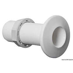 Threaded Seacock White Plastic -1’’