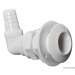 90° Seacock White Plastic-1" x 25 mm