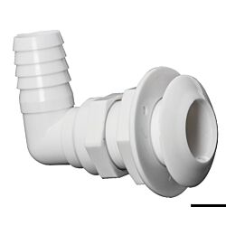 90° Seacock White Plastic-1" x 19 mm