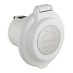 Inlet, 16A 230V, Round, No SS Trim, White