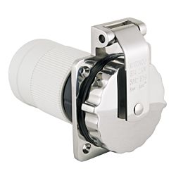 Inlet, 63A 230V 3 Wire, Stainless Steel