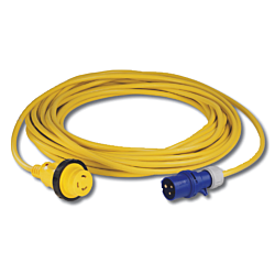 Cordset, 16A 230V, 1M, With European Plug, Yellow