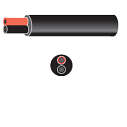 1.5mm TINNED COPPER 2 CORE CABLES (ROUND TWINS)