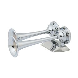 12V Chrome Plated Dual Trumpet Mini Air Horn