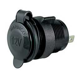 12V Receptacle, Black (Bulk)