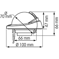 Offshore 75 Compass, Flushmount-Flushmount/dashboard vertical or inclined-White card, black flange