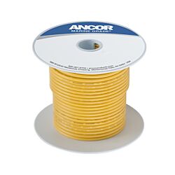 Tinned Copper Wire-Yellow-16AWG (1mm²)-100ft