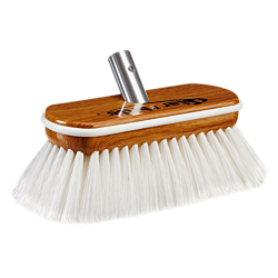 Premium Soft Wash Brush - Synthetic Wood Block W/Bumper-Stiff White
