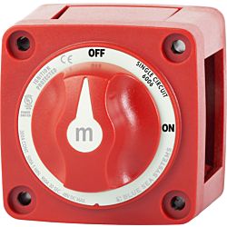 m-Series Mini On-Off Battery Switch with Knob - Red