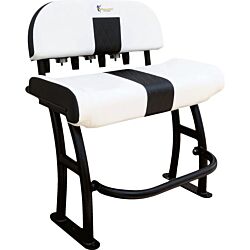 Off-white seat cushion with black accent for Pro Series leaning post