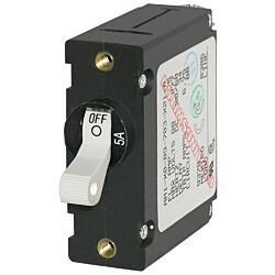 A-Series White Toggle Circuit Breaker - Single Pole 5A