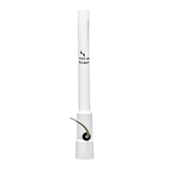 White Gloss 1.5m Classic™ Fibreglass 3dB VHF Antenna with 4.6m RG58 cable + PL259 & 1"-14 Nylon Ferrule