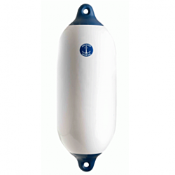 White and Blue Coloured-end Cylindrical Fenders 31 x 91 (13 x 36)