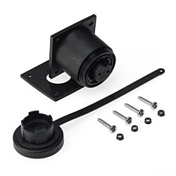 IP68 - Specified Pin Variant Bulkhead Socket and Cap Kit.  Screw Connection. Supplied with Stainless Steel Fixing Screws.