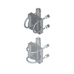 STAILESS STEEL RAIL BASE 1"11 THREADS BSP - FIXING ON TUBE 25 - 40MM V OR H