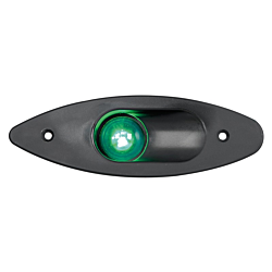 Built-in Side Navigation Lights made of ABS-112,5° right green-Black