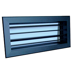 Black Aluminum Supply Air Grille 200x100 (8x4")