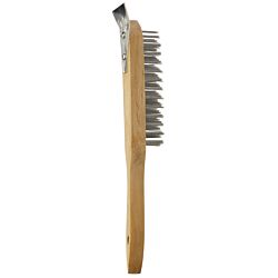 4 Row Wire Brush with Scraper 