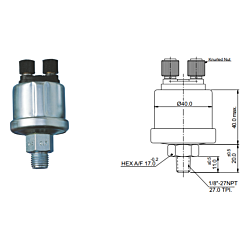 Oil Pressure Senders-0-80 PSI-Duel Station