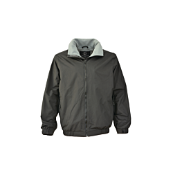 Black Crew Jacket Grey Fleece Size XS