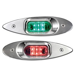 Evoled Eye Low Consumption LED Navigation Lights Made of Mirror-Polished Stainless Steel for Built-in Bulkhead Mounting