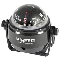 Finder Compass 2" W/Bracket Black/Black