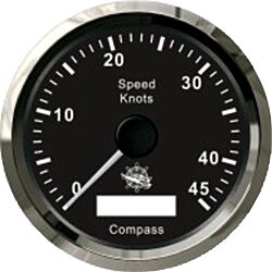 Speedometer w/GPS compass black/glossy