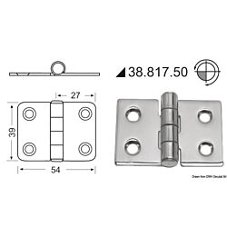 Hinge standard pin 54x39 mm