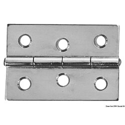 Mirror polished SS rectangular hinge 60x40 mm