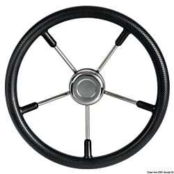 Soft polyurethane steering wheel black 350 mm