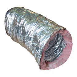 100 mm (4") int.Ø, insulated, flexible duct - per meter