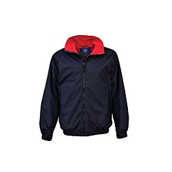 Navy Crew Jacket Red Fleece Size S