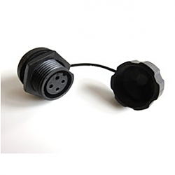 4Pin panel-mount socket with protective cap
