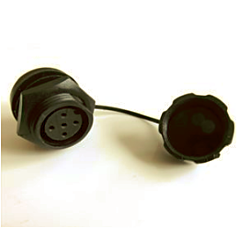5Pin panel-mount socket with protective cap