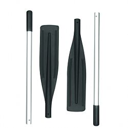 Aluminium Oars Short (1.34M) for 1.85-2.30M Boat (Pair) Black