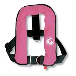 ISO Automatic Life Jacket Kids with harness 150N Pink