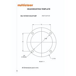 Mutlisteer Mounting Template for HP-16