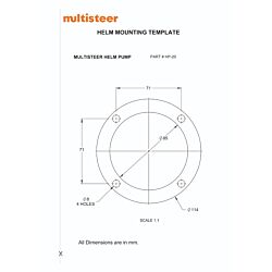 Mutlisteer Mounting Template for HP-20